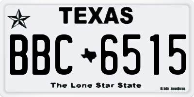 TX license plate BBC6515