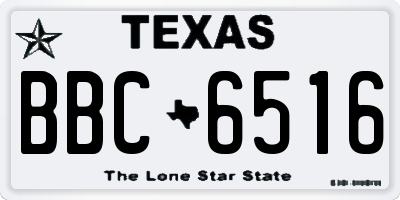 TX license plate BBC6516