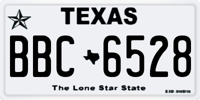 TX license plate BBC6528