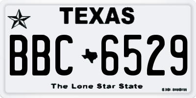 TX license plate BBC6529