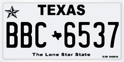 TX license plate BBC6537