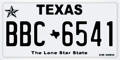 TX license plate BBC6541