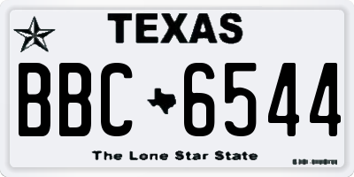 TX license plate BBC6544