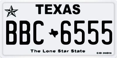 TX license plate BBC6555