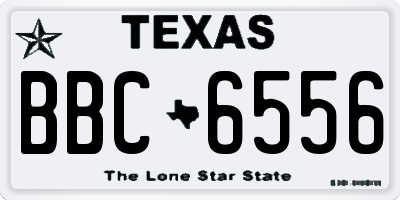 TX license plate BBC6556