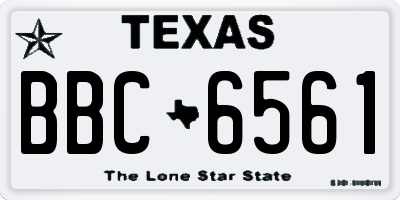 TX license plate BBC6561