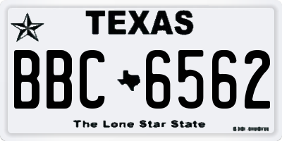 TX license plate BBC6562