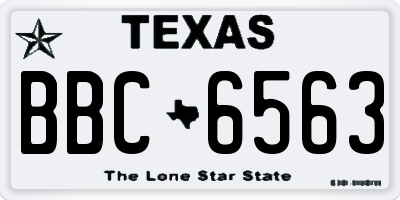 TX license plate BBC6563