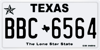 TX license plate BBC6564