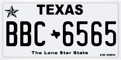 TX license plate BBC6565