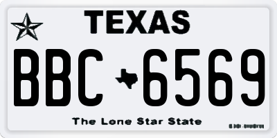 TX license plate BBC6569