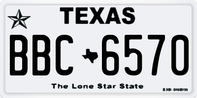 TX license plate BBC6570