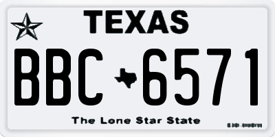 TX license plate BBC6571