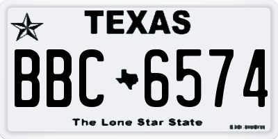 TX license plate BBC6574