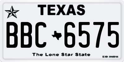 TX license plate BBC6575