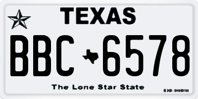 TX license plate BBC6578