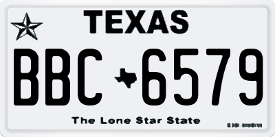 TX license plate BBC6579