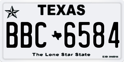 TX license plate BBC6584