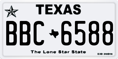 TX license plate BBC6588