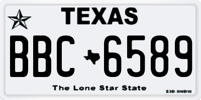 TX license plate BBC6589
