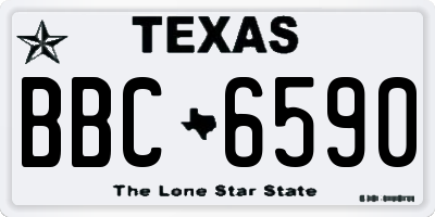 TX license plate BBC6590