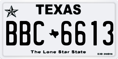 TX license plate BBC6613
