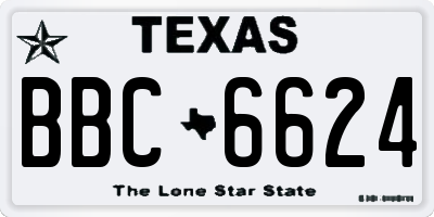 TX license plate BBC6624