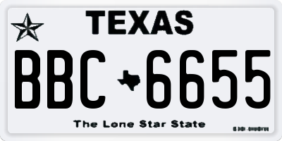 TX license plate BBC6655