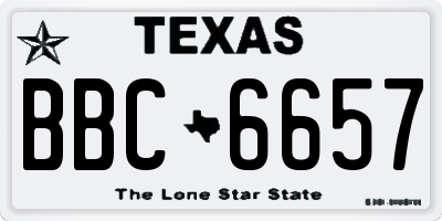 TX license plate BBC6657