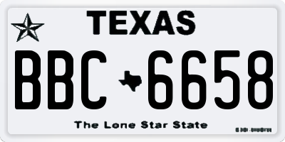 TX license plate BBC6658