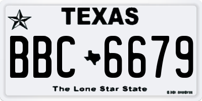 TX license plate BBC6679