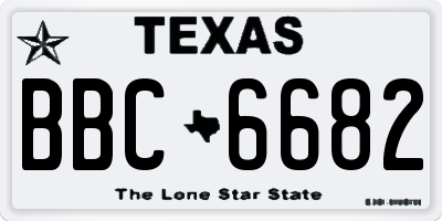 TX license plate BBC6682