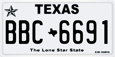 TX license plate BBC6691