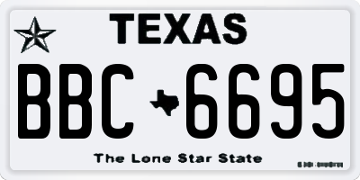 TX license plate BBC6695