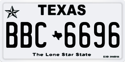 TX license plate BBC6696