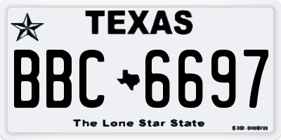 TX license plate BBC6697