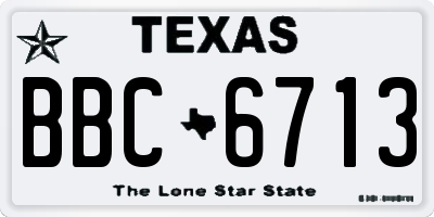 TX license plate BBC6713