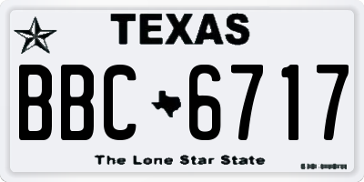 TX license plate BBC6717