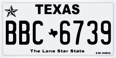 TX license plate BBC6739