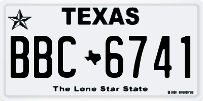 TX license plate BBC6741