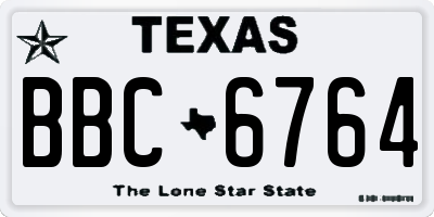 TX license plate BBC6764