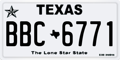 TX license plate BBC6771