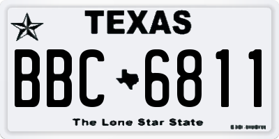 TX license plate BBC6811