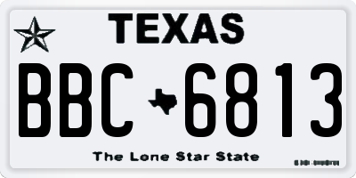 TX license plate BBC6813