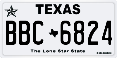 TX license plate BBC6824