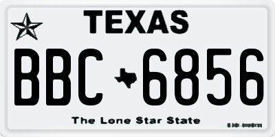 TX license plate BBC6856