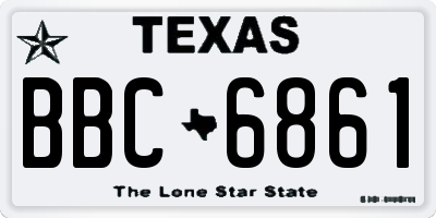 TX license plate BBC6861