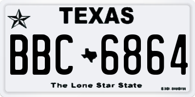 TX license plate BBC6864