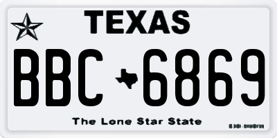 TX license plate BBC6869