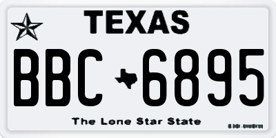 TX license plate BBC6895